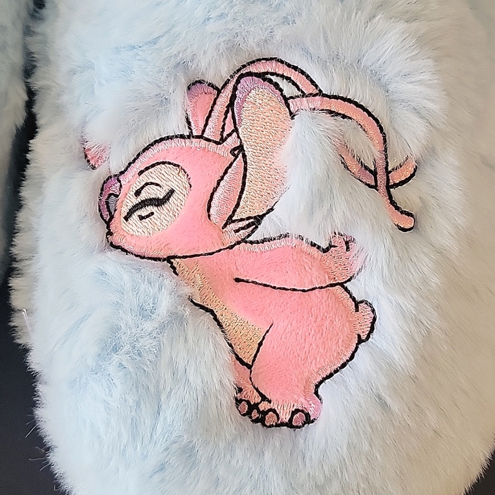 NWT! ♥️ Disney Stitch & Angel Smooch Slippers Lilo Size 7 8 - Picture 7 of 8